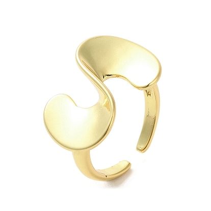 Anillo de dedo de latón chapado en rack, anillo de manguito, larga duración plateado, sin plomo y cadmio