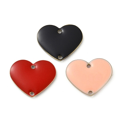 Подвески из латуни, без кадмия, без никеля и без свинца, с эмалью, сердце