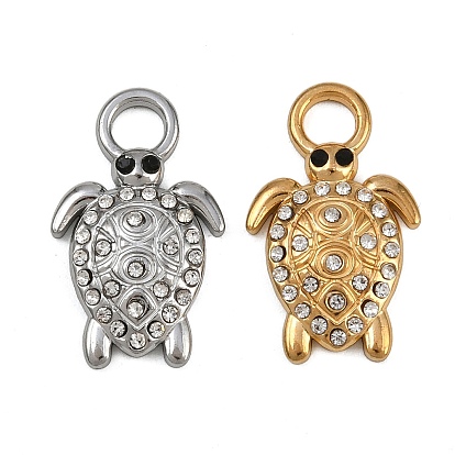 304 из нержавеющей стали с горный хрусталь подвески, черепаховые чары