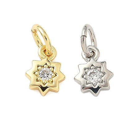 Латунные микро проложить кубического циркония подвески, звезды прелести, с целью перехода в кольце, долговечный, без кадмия и без свинца, стойки покрытие