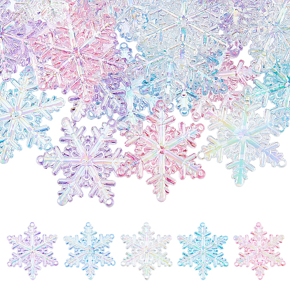 30шт 5 цвета ab цвет прозрачный акриловый люстра компонент ссылки, снежинка