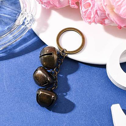 Брелки с железным колокольчиком, с кольцами для ключей из сплава