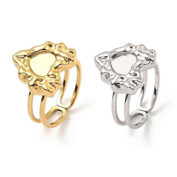 304 настройки кольца открытой манжеты из нержавеющей стали, сердце