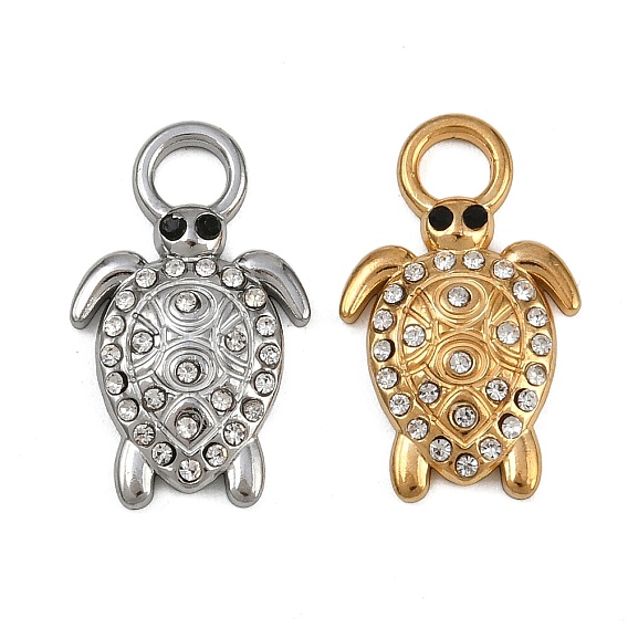 304 из нержавеющей стали с горный хрусталь подвески, черепаховые чары