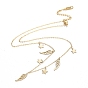 304 Stainless Steel Pendant Necklaces, with Cable Chains, Wing and Star
