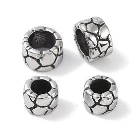 316 Surgical Stainless Steel European Beads, Large Hole Beads, Column