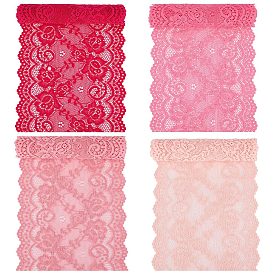 4 ярды 4 цвета цветок волнистый край кружевная отделка, нейлоновая кружевная лента, для украшения свадьбы, шитье, изготовление бантов для волос, Подарочная упаковка