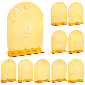 10 шт. 10 количество стилей 1~10 акриловые карточки для рассадки гостей, для свадьбы, ресторан, украшения на день рождения, арка