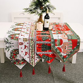 Christmas Home Decoration Supplies Knitted Cloth Table Runner Creative Christmas Tablecloth Table Decoration Home Dress Up