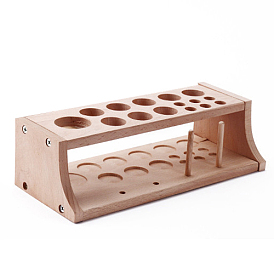 Wooden Leathercraft Tools Storage Rack, Spool Thread Stand, DIY Leather Craft Punching Tools Holder