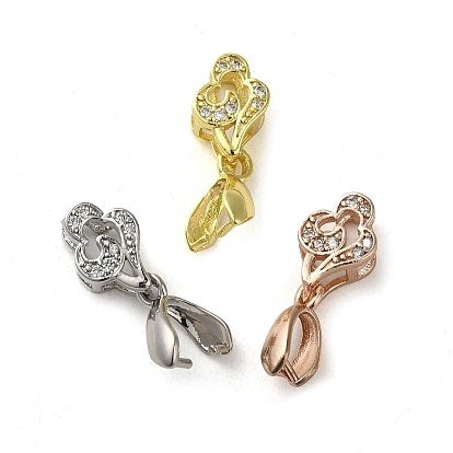 Покрытие стойки латунное микропаве прозрачный кубический цирконий зажимные скобы для ледорубов, долговечный, без свинца и без кадмия, цветок