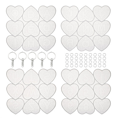 Изготовление форм для брелка своими руками, включая формы из смолы, железное кольцо для ключей и 304 запорные кольца из нержавеющей стали, для уф-смолы, изготовление изделий из эпоксидной смолы, сердце с буквой мандалы