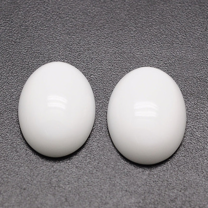 Oval Natural White Jade Cabochons