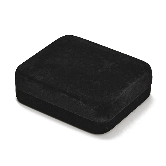 Cajas de almacenamiento para juegos de joyas de terciopelo, Rectángulo, con papel y hierro en el interior