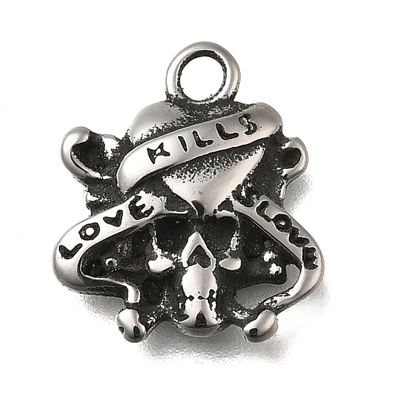 304 подвески из нержавеющей стали, очарование черепа