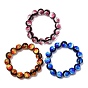14 Bracelets extensibles ronds en verre et feuille lumineux faits à la main (mm), brillent dans le noir