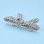 Crystal Rhinestone Bowknot Lapel Pin, Creative Brass Badge for Backpack Clothes