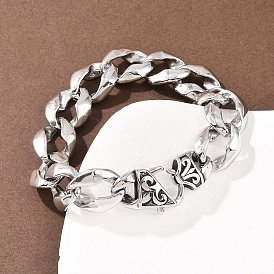 304 из нержавеющей стали ссылка браслеты, кубинские браслеты с цепочкой ссылок, застежки с геральдической лилией