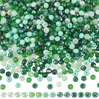 150g стеклянные бусины разных стилей, граненые, рондель