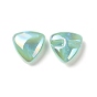Perles acryliques placage irisé arc-en-ciel, perles de paillettes, triangle avec motif lettre h