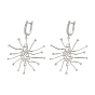 Cubic Zirconia Stud Earring Findings, 925 Sterling Silver Earrings