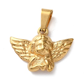 201 подвески из нержавеющей стали, ангельские прелести, вакуумное покрытие pvd