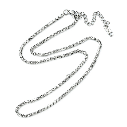 304 Stainless Steel Wheat Chain Necklace for Men Women