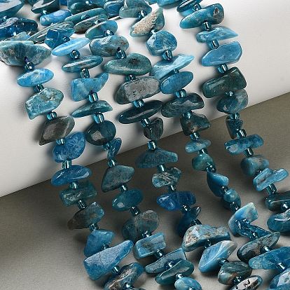 Природного апатита нитей бисера, чип, с бисером