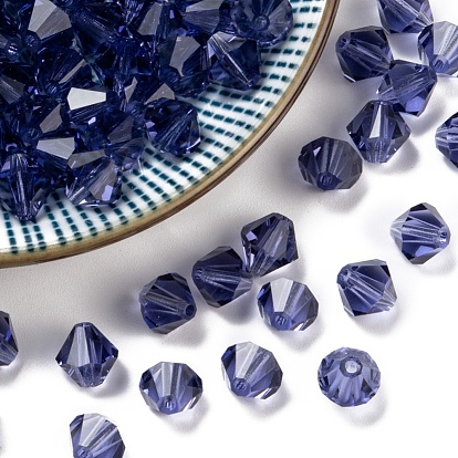 Czech Glass Beads, Faceted, Bicone