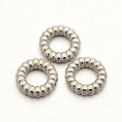 Anneau perles d'espacement en alliage de zinc, 6x1.4mm, Trou: 3mm