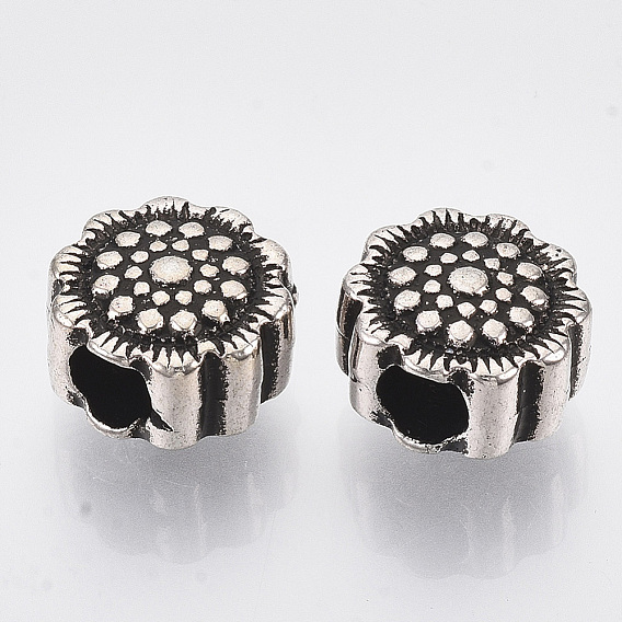 Ccb пластиковые европейские бусины, бусины с большим отверстием, цветок