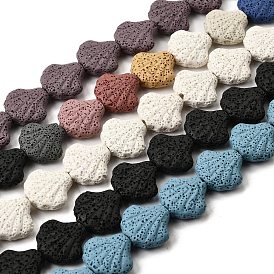 Нити бусин из окрашенной натуральной лавы, формы раковины