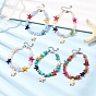 5Наборы браслетов с подвесками в виде черепахи из натуральных и синтетических драгоценных камней, бусин в виде морских звезд и синтетической бирюзы