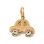 304 Stainless Steel Rhinestone Pendants, Car Charms