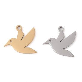 Зеркальная полировка 201 подвески из нержавеющей стали, лазерная резка, очарование птицы