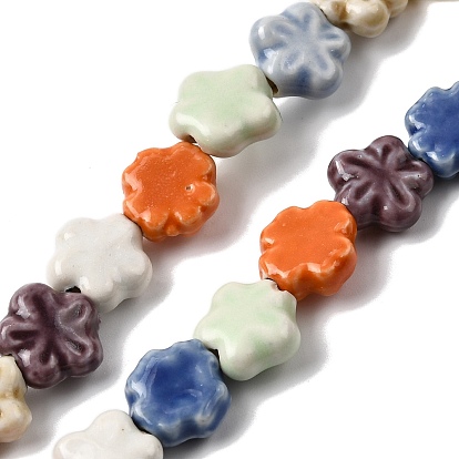 Фарфора ручной работы бисер нитей, цветок, яркие глазированный фарфор