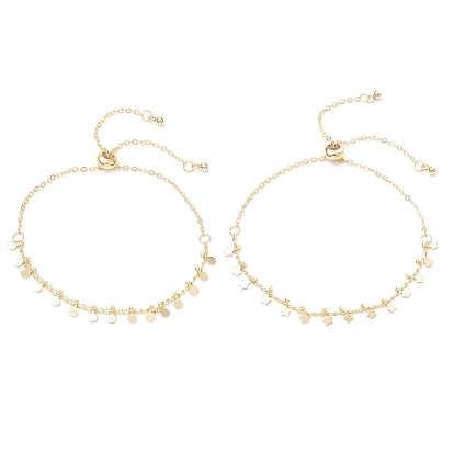 Латунные цепочки ручной работы и кабельные цепочки, слайдер-браслеты для женщин