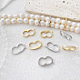 Brass Micro Pave Clear Cubic Zirconia Twister Clasps, for Pearl Jewelry Making