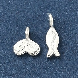 925 серебряные шармы, серебряный цвет гальваническим, с печатью 925