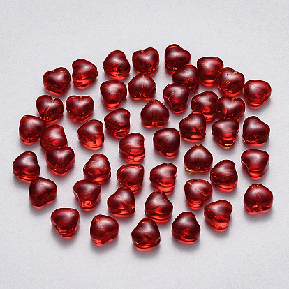 Imitation Jade Glass Beads, Heart