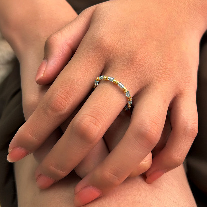 Стеклянные бусины кольца для женщин