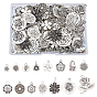 150Pcs 15 Style Tibetan Style Alloy Pendants, Mixed Shapes