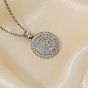Модные универсальные плоские круглые ожерелья из латуни с микро-паве и прозрачным кубическим цирконием для женщин