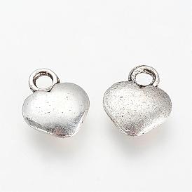Pendentifs en alliage de style tibétain, sans cadmium et sans nickel et sans plomb, cœur