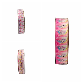 50 Yards Printed Polyester Grosgrain Ribbons, Garment Accessories