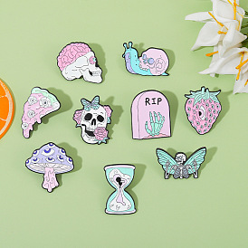 Creepy and Cute Halloween Mushroom, Snail, Butterfly & Skull Masks - Unique Badges