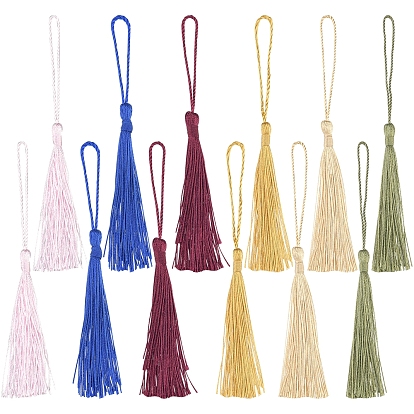 120 piezas 6 colores borla de poliéster decoraciones colgantes grandes