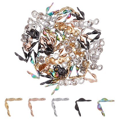 60 шт. 5 стиль ионное покрытие (IP) 304 наконечники бусин из нержавеющей стали крышки узлов