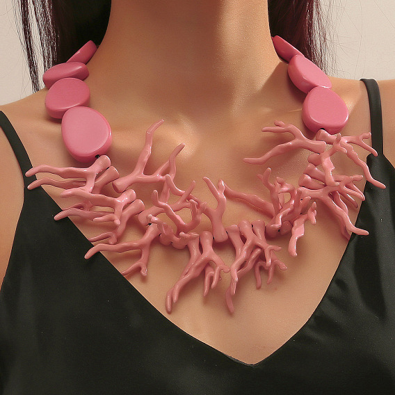 Богемные бусины из смолы, массивные ожерелья для женщин