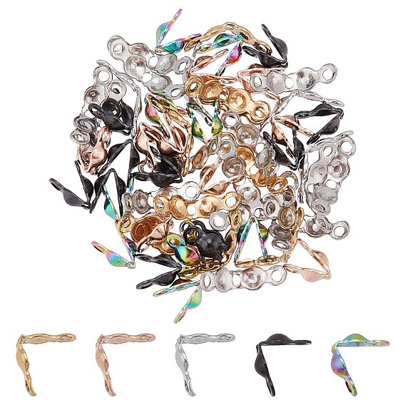 60 шт. 5 стиль ионное покрытие (IP) 304 наконечники бусин из нержавеющей стали крышки узлов